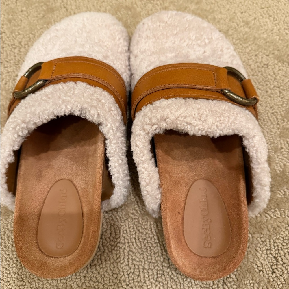 See By Chloe Shearling Mules